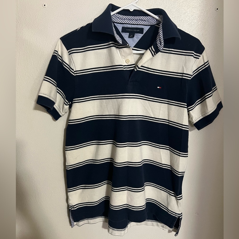 TOMMY HILFIGER Classic Fit Rugby Stripe Polo Men's‎ Size S